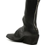 Black boots, front view