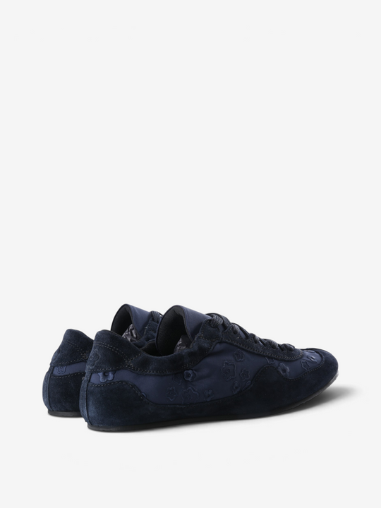 Navy shoes, back view