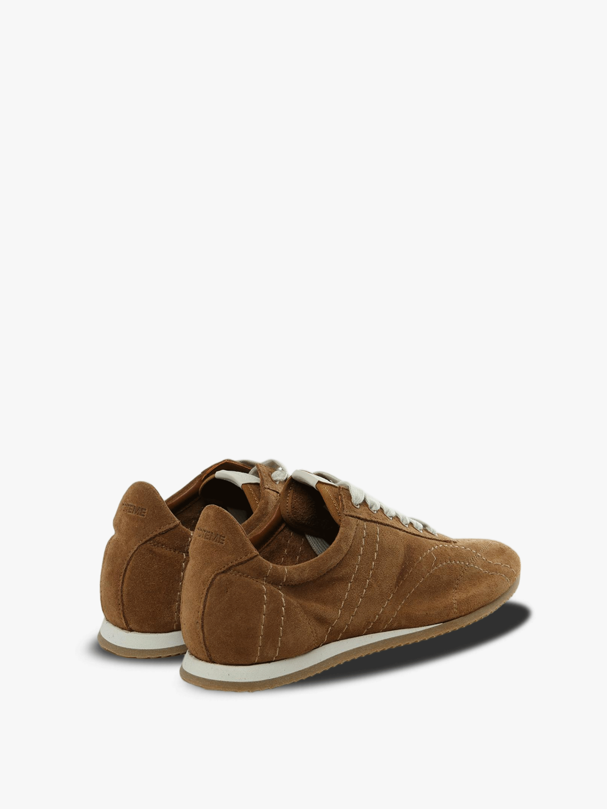 Brown sneakers, side view