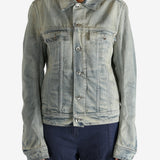 Grey jacket worn by a person, showing the jacket fit