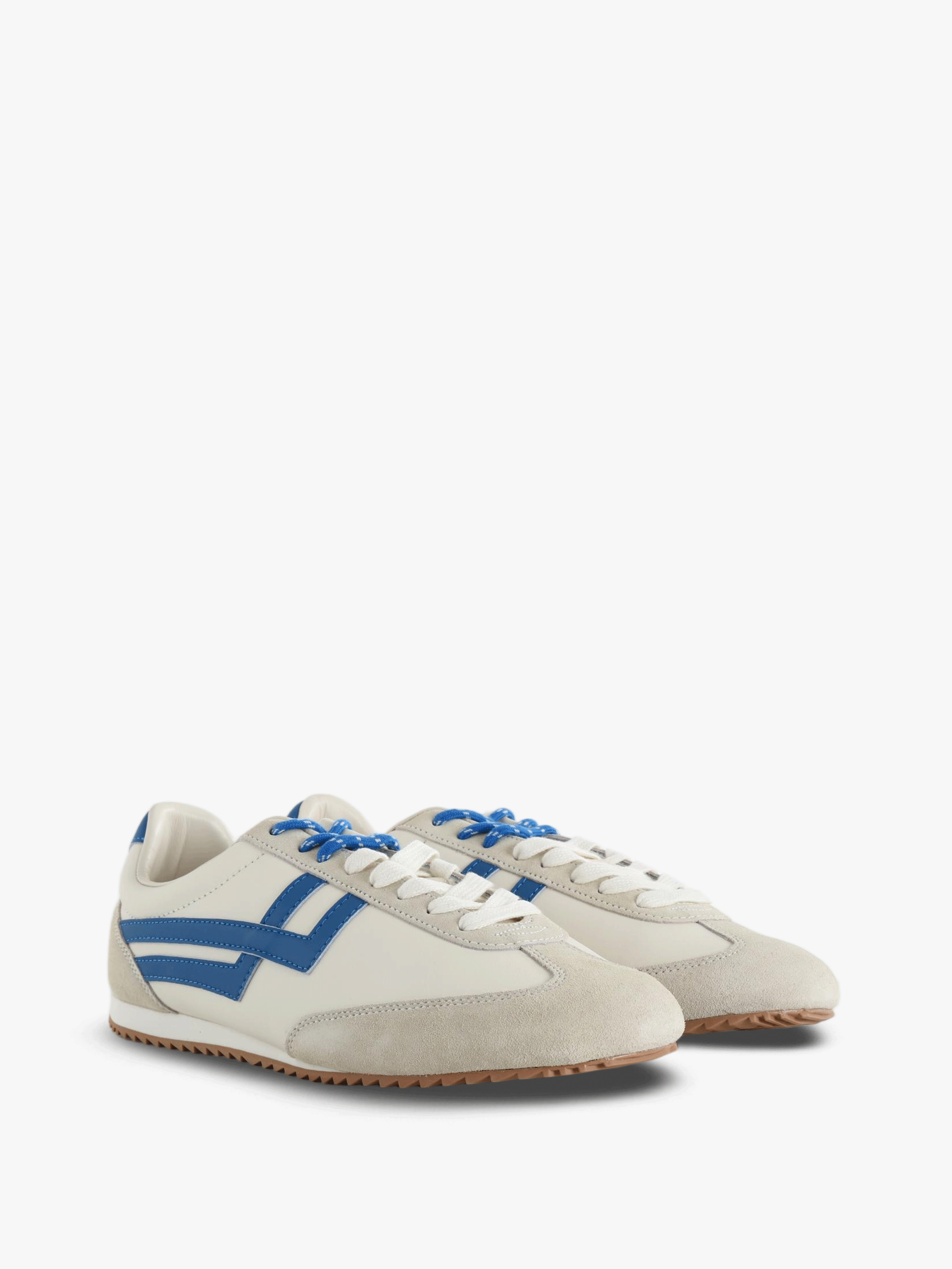 Tan shoes, front view