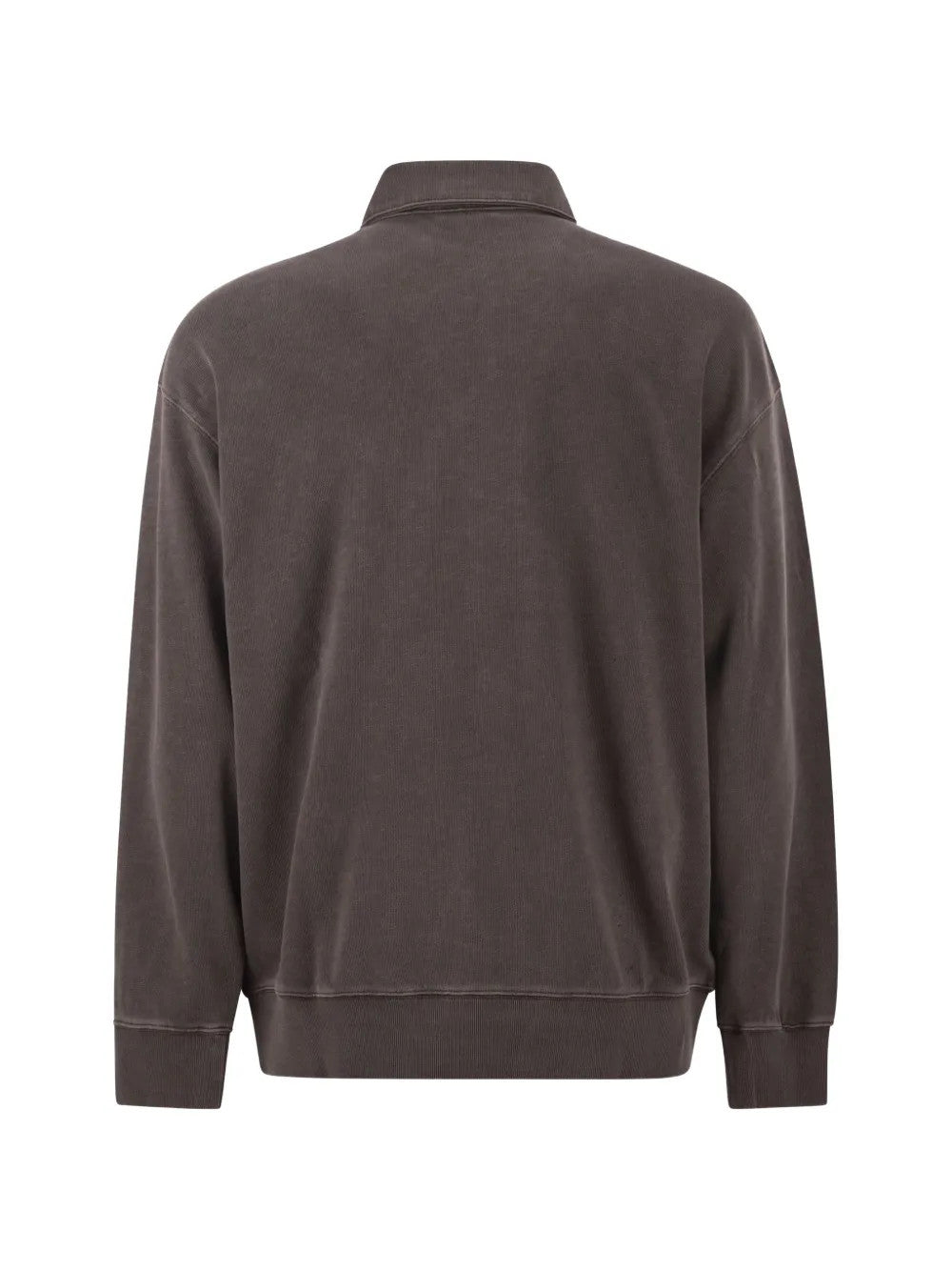 Brown shirt, back view