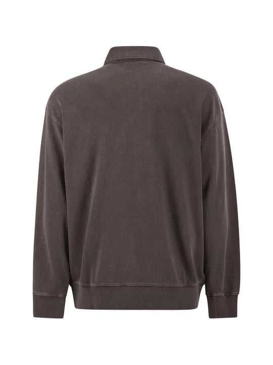 Brown shirt, back view