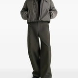 Grey coat, full body view