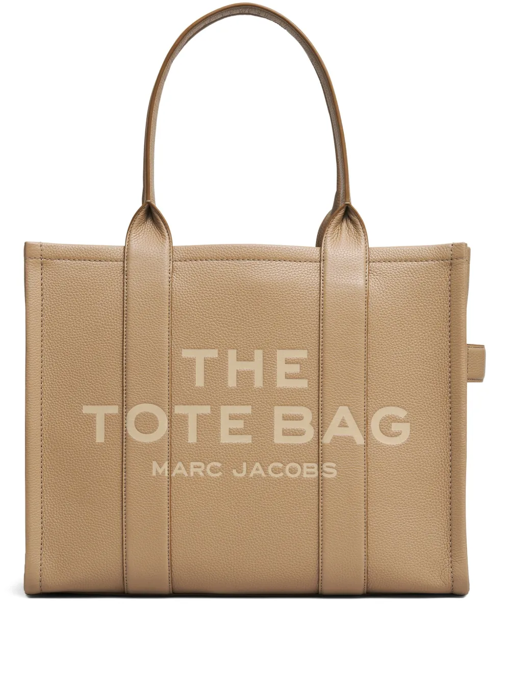 Tan bags, front view