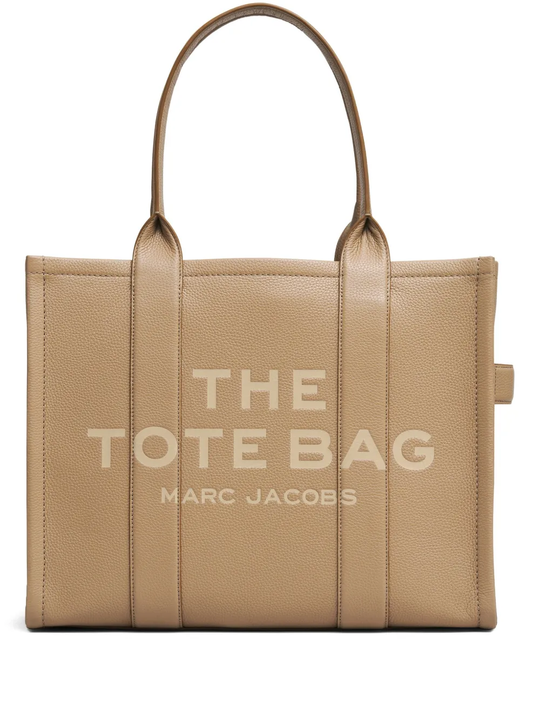 Tan bags, front view