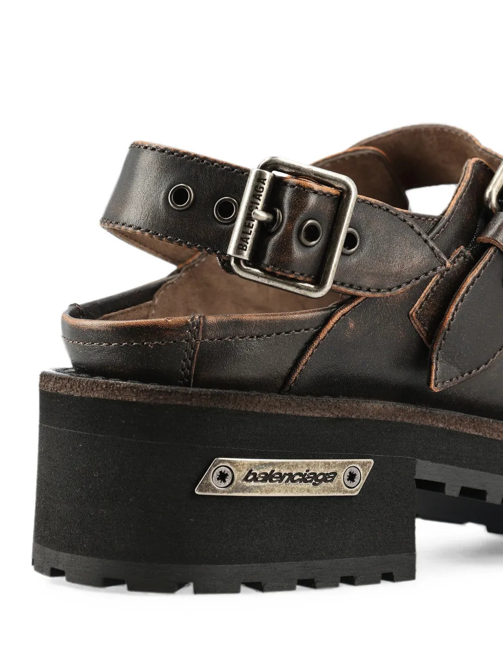Brown shoes, side view
