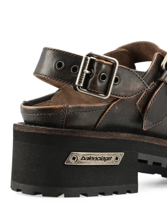 Brown shoes, side view