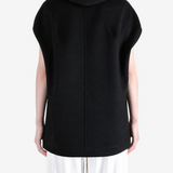 Black t-shirt, full body view