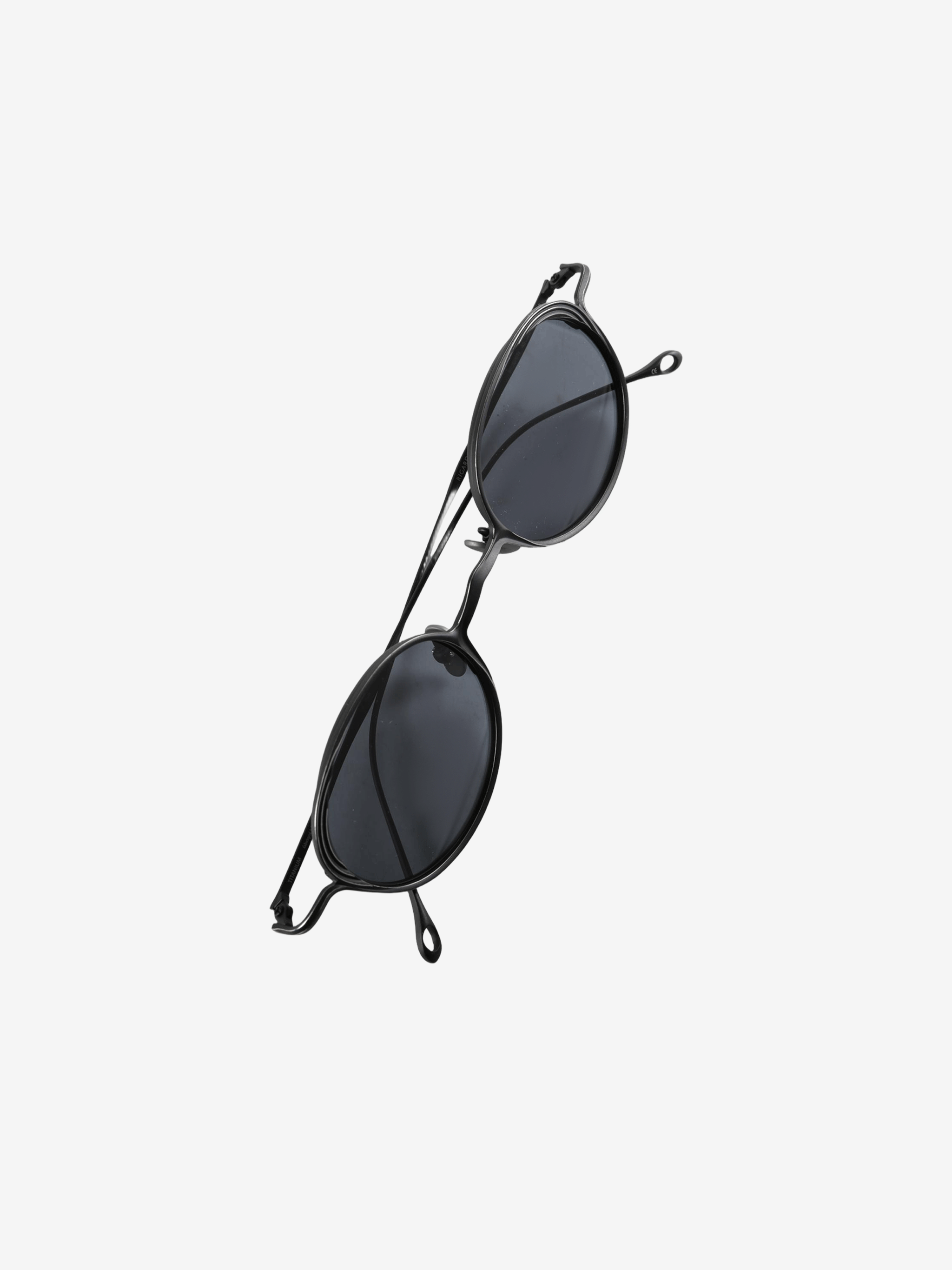 Black glasses, side view