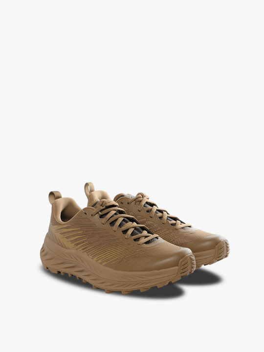 Brown sneakers, side view