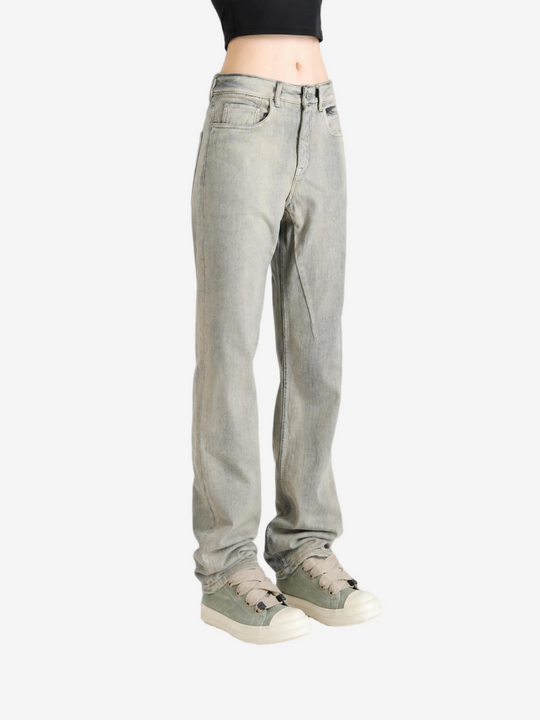 Grey pants, full body view