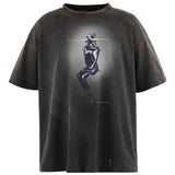 Black t-shirt, front view