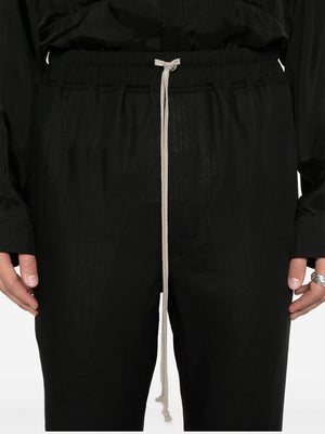 RICK OWENS - Men Drawstring Slim Long Pantaloni