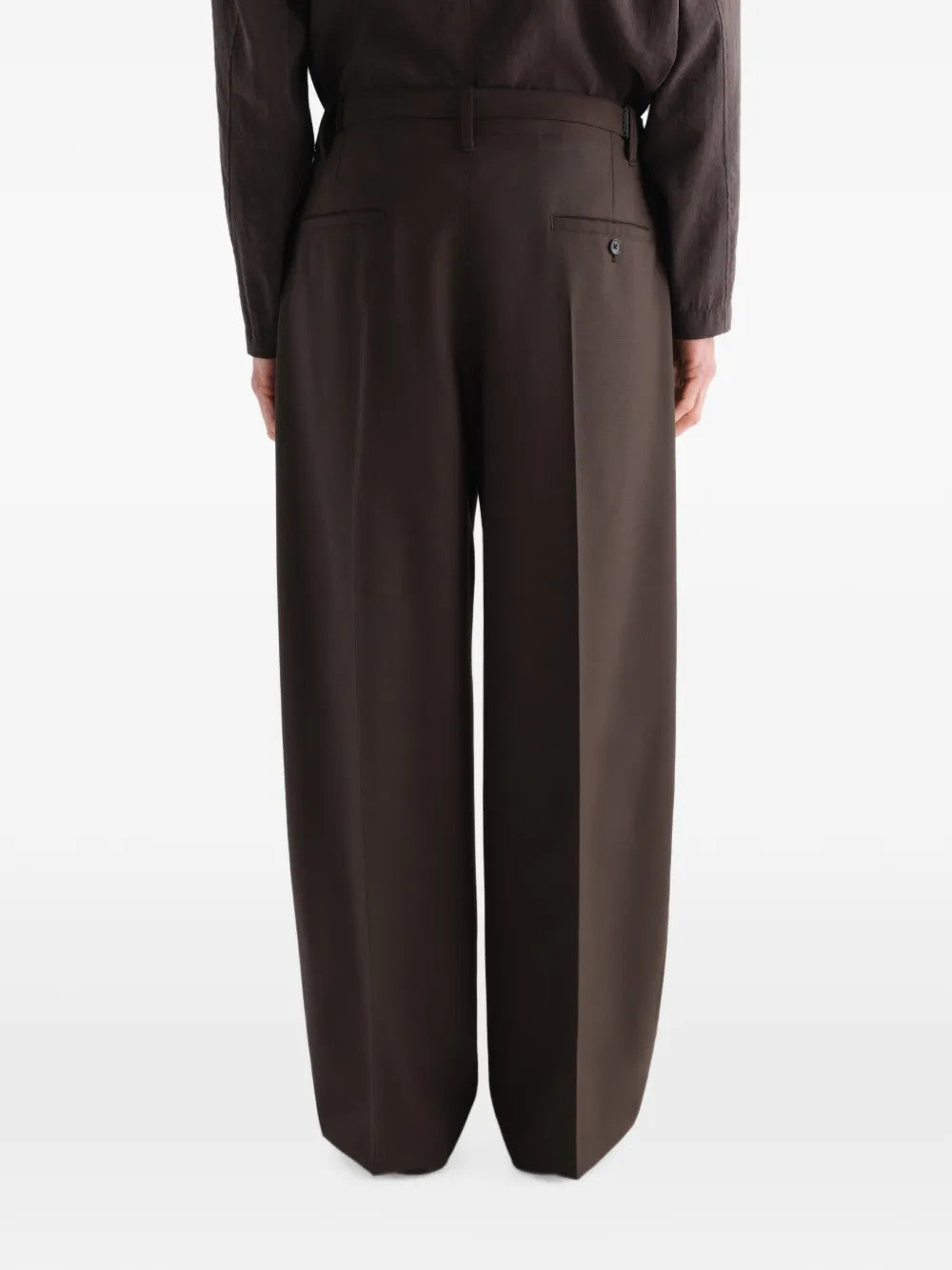 Brown pants, full body view