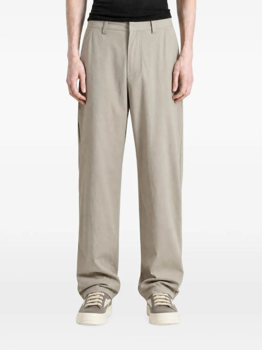 Tan pants, full body view
