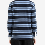 Navy shirt, full body view