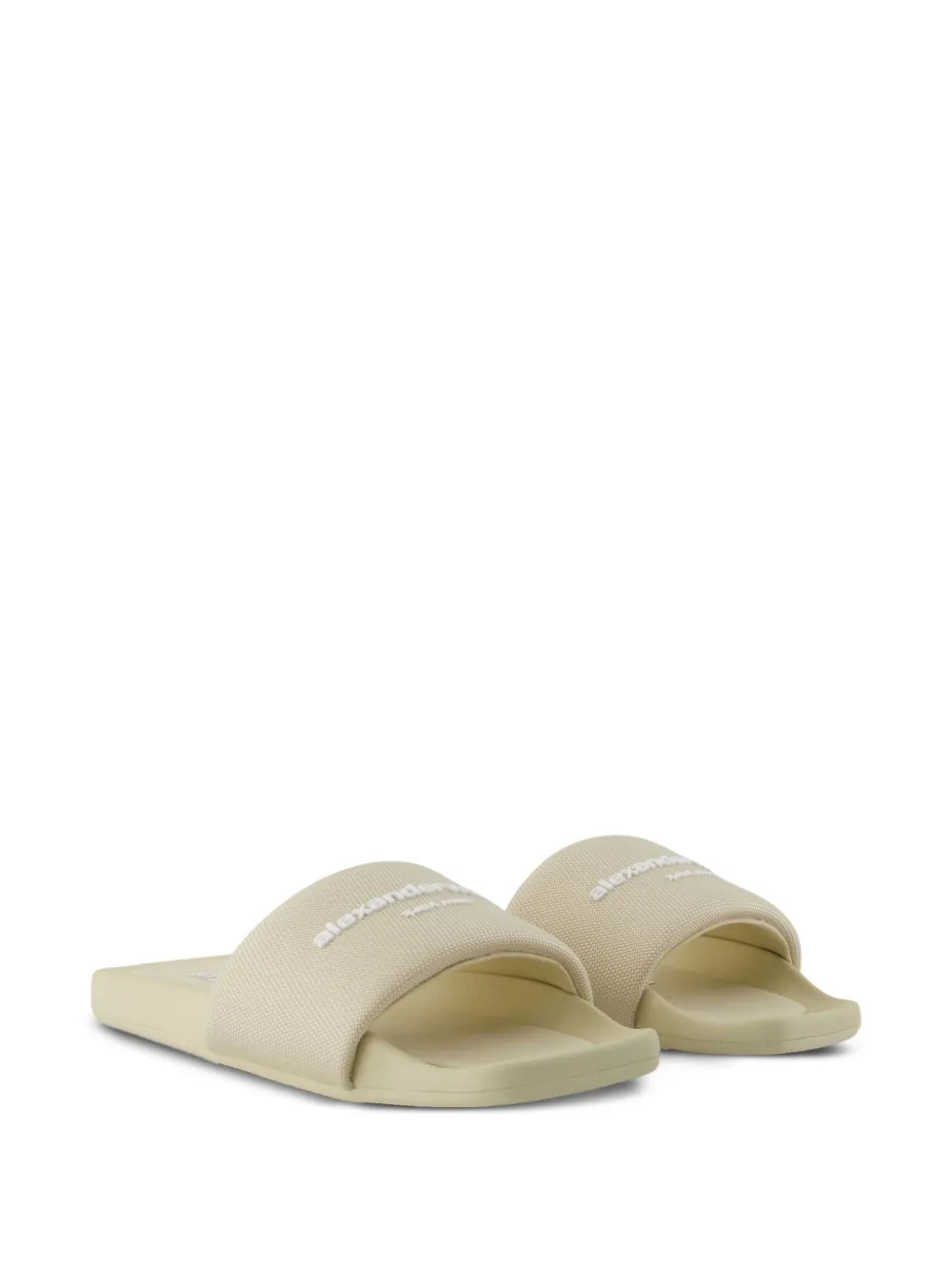White sandals, front view