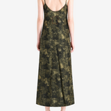 Green dress, full body view