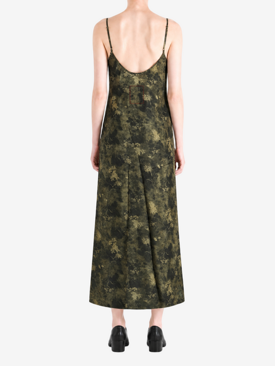 Green dress, full body view