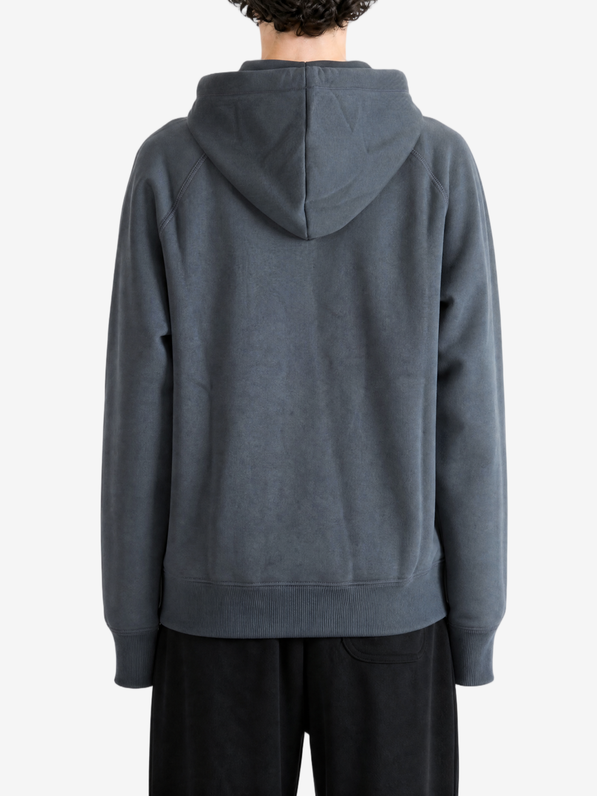 Grey hoodie, full body view