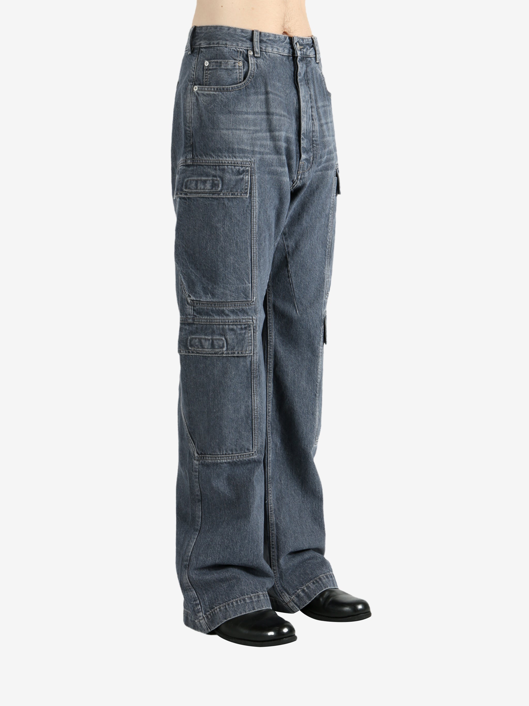 希少新品【RICK OWENS DRKSHDW】GARY DENIM PANTS RICK OWENS DRKSHDW - Men Denim Double Cargo Jeans Pants – Atelier