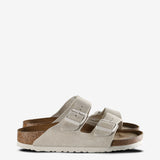 Tan sandals, side view