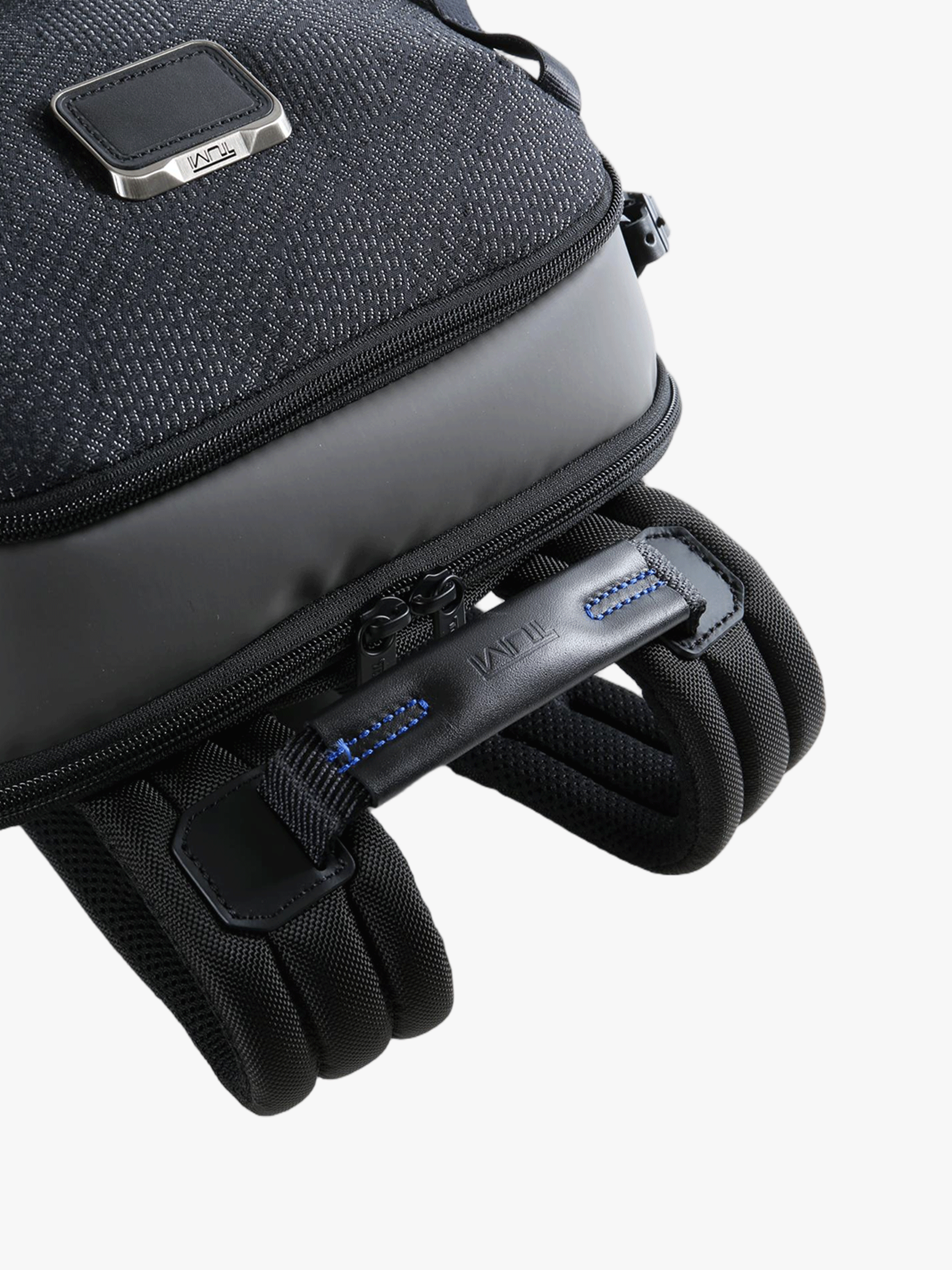 Close up of black bag, showing texture of the Nylon fabric