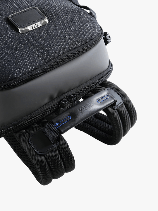 Close up of black bag, showing texture of the Nylon fabric