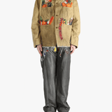 Tan jacket, full body view