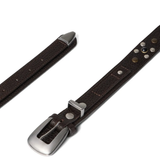 close up of brown small-accessories, showing texture of the calf leather fabric