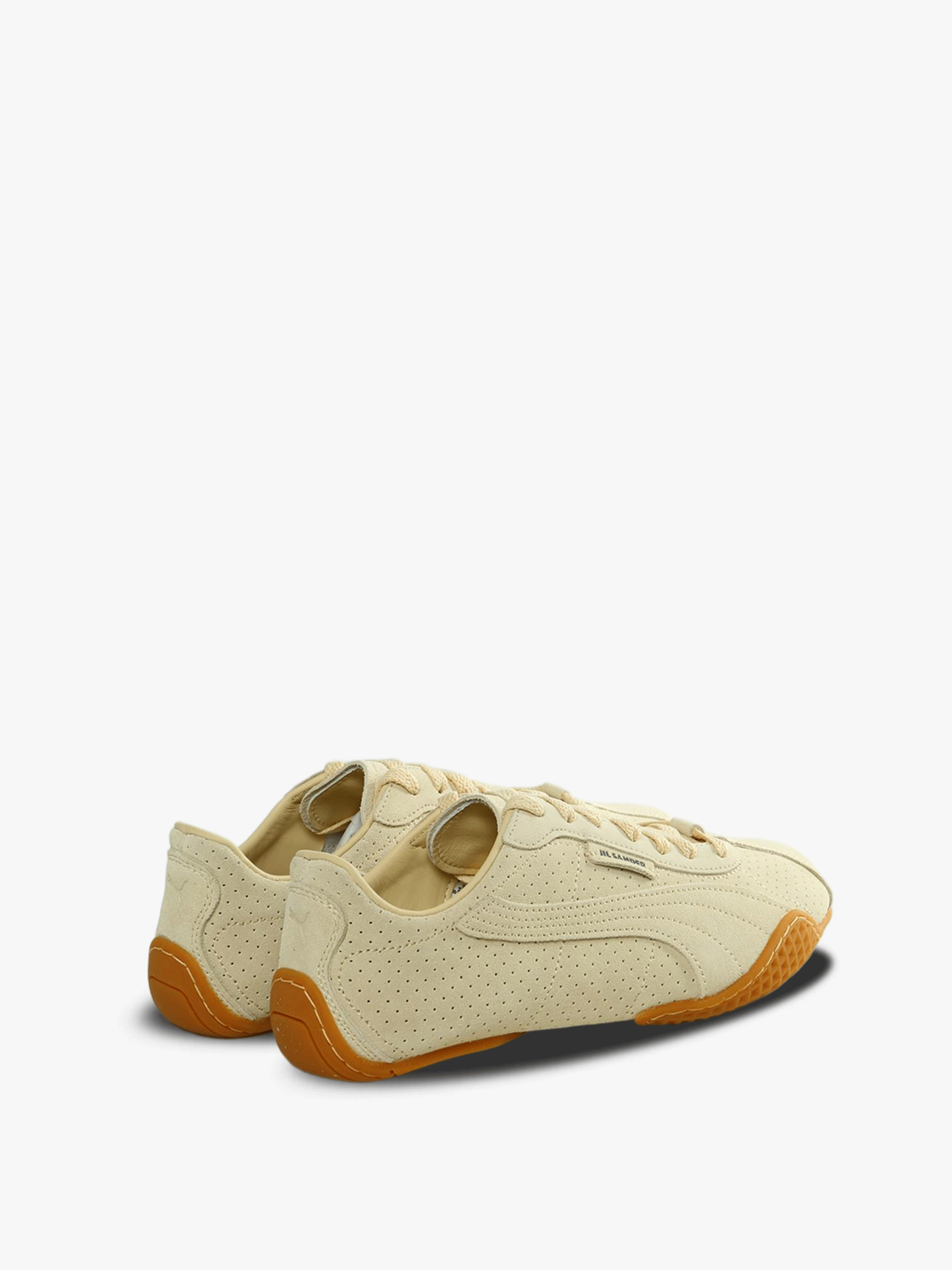 Tan shoes,back view