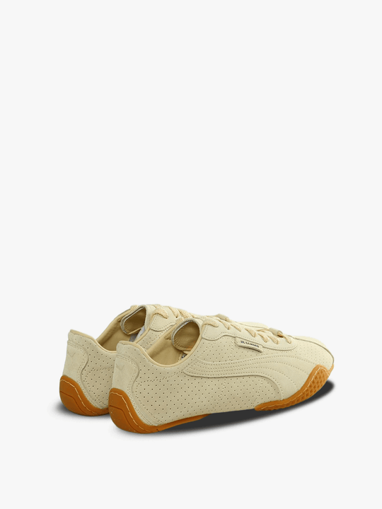 Tan shoes,back view
