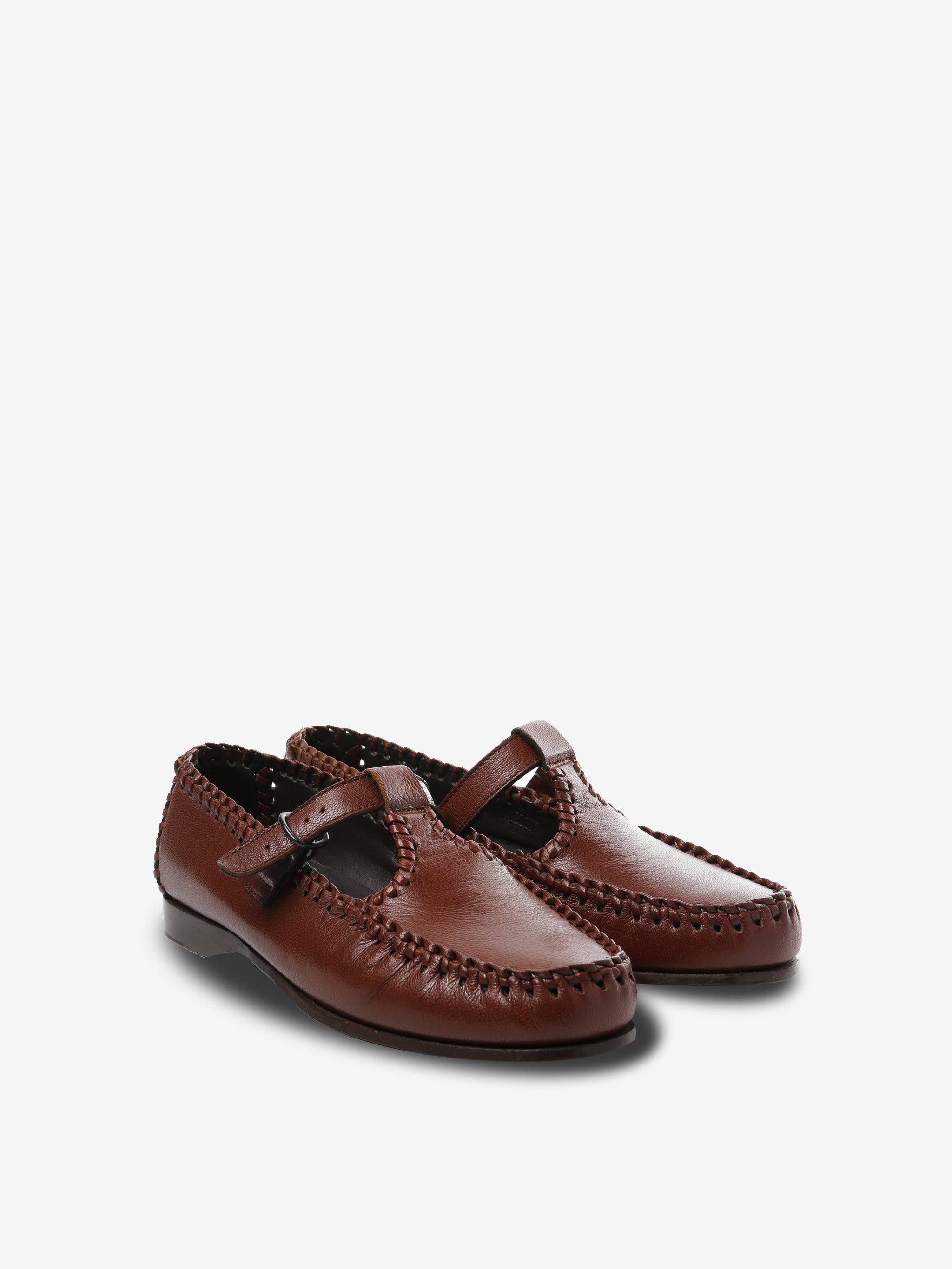 Brown loafer, side view
