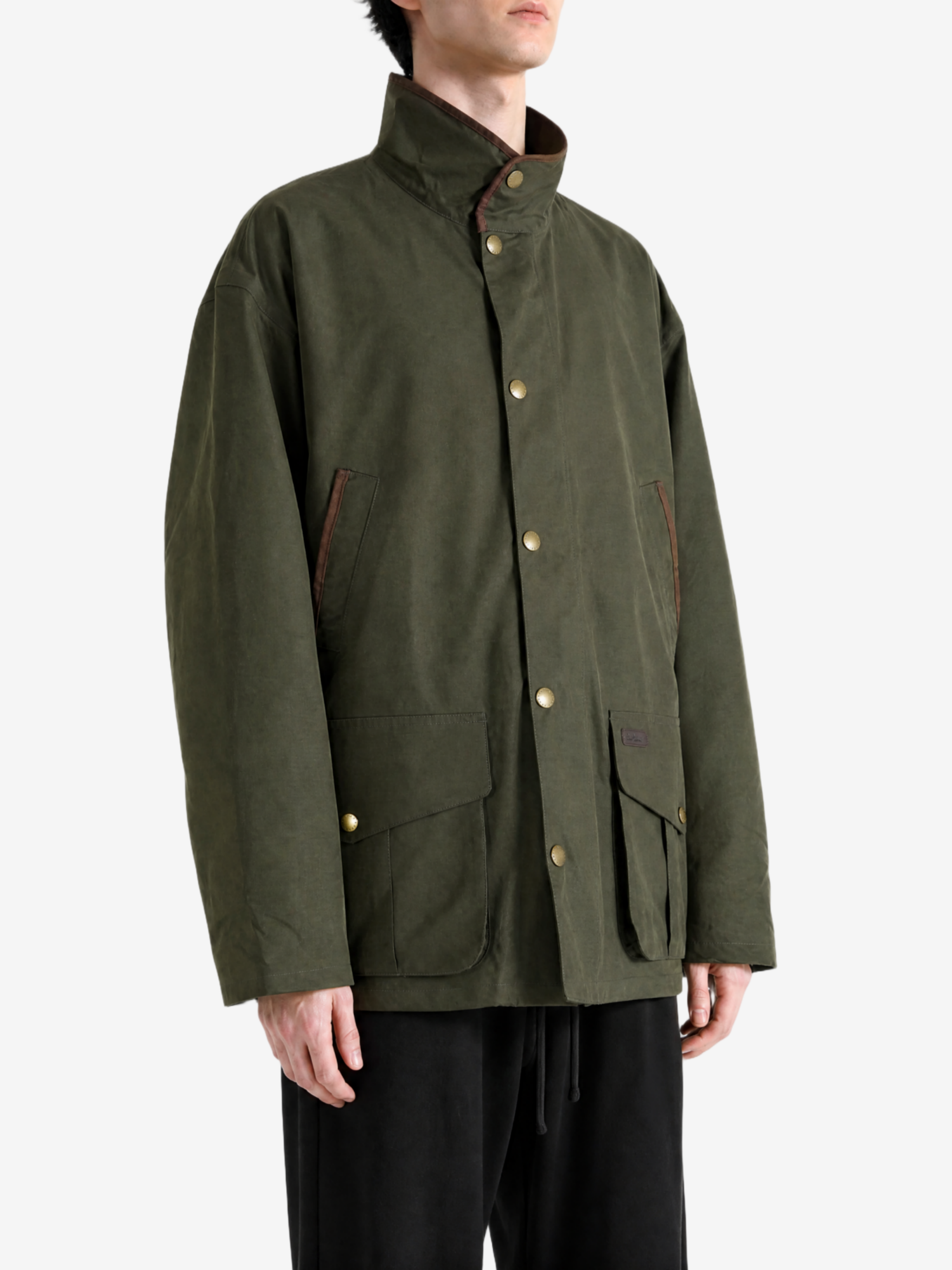 Green jacket, full body view