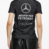 Black t-shirt, full body view