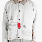 Grey jacket worn by a person, showing the jacket's fit