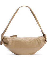 Tan bags, front view