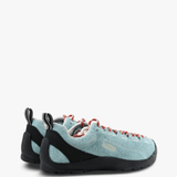 Blue shoes, side view