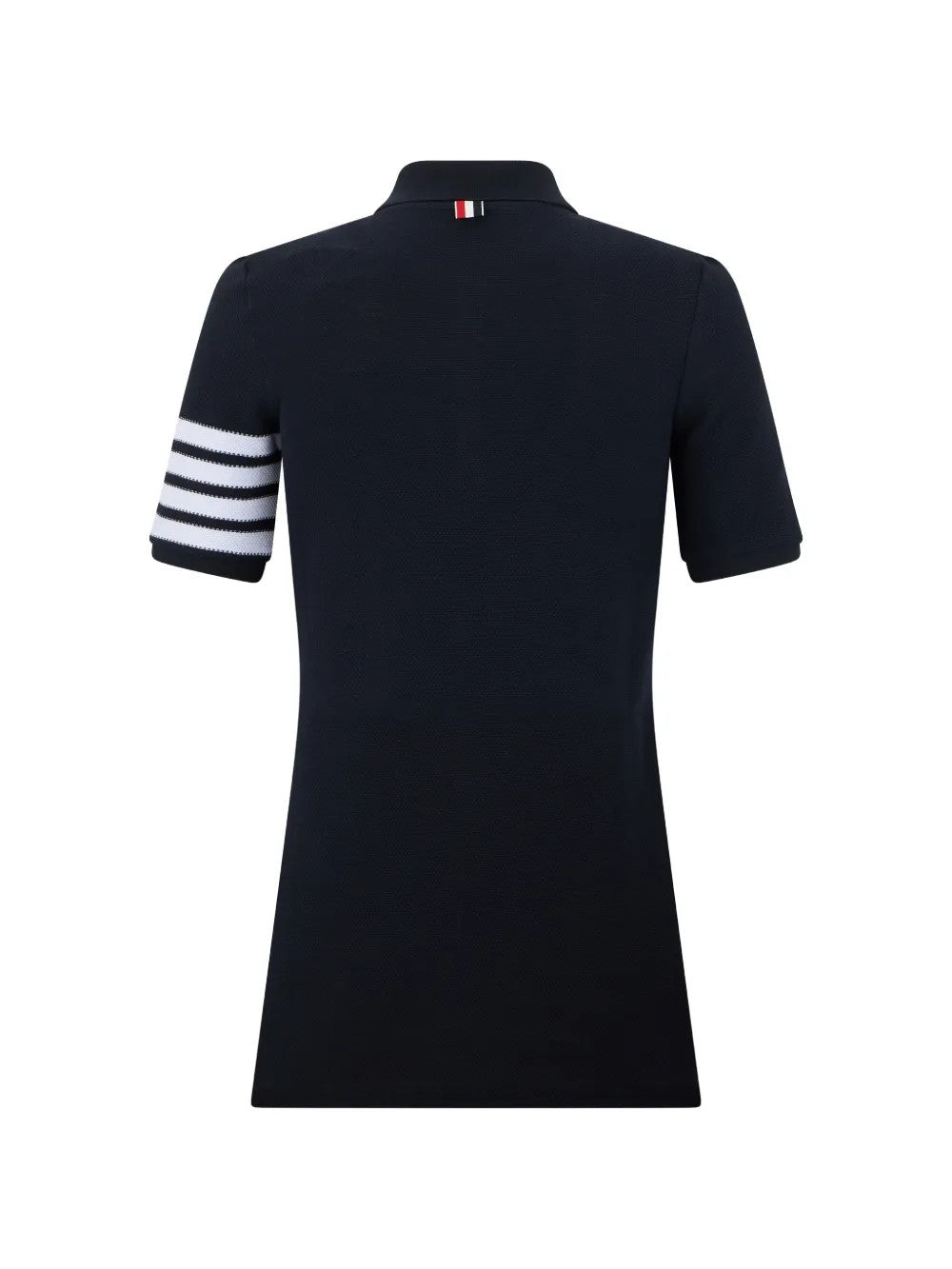 Navy dress, back view
