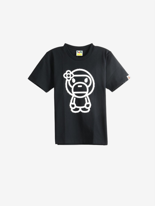 Black t-shirt, front view