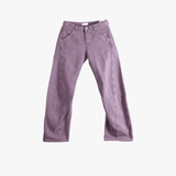 Purple jeans, front view