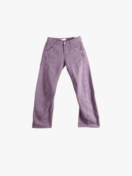 Purple jeans, front view