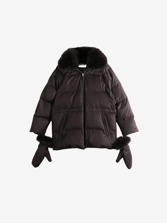 Brown jacket, front view