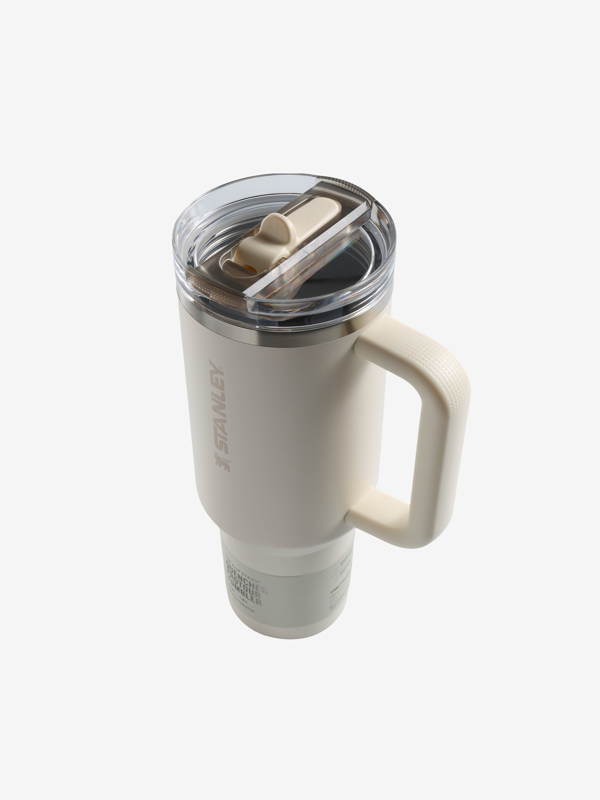 Tan tumbler,top view