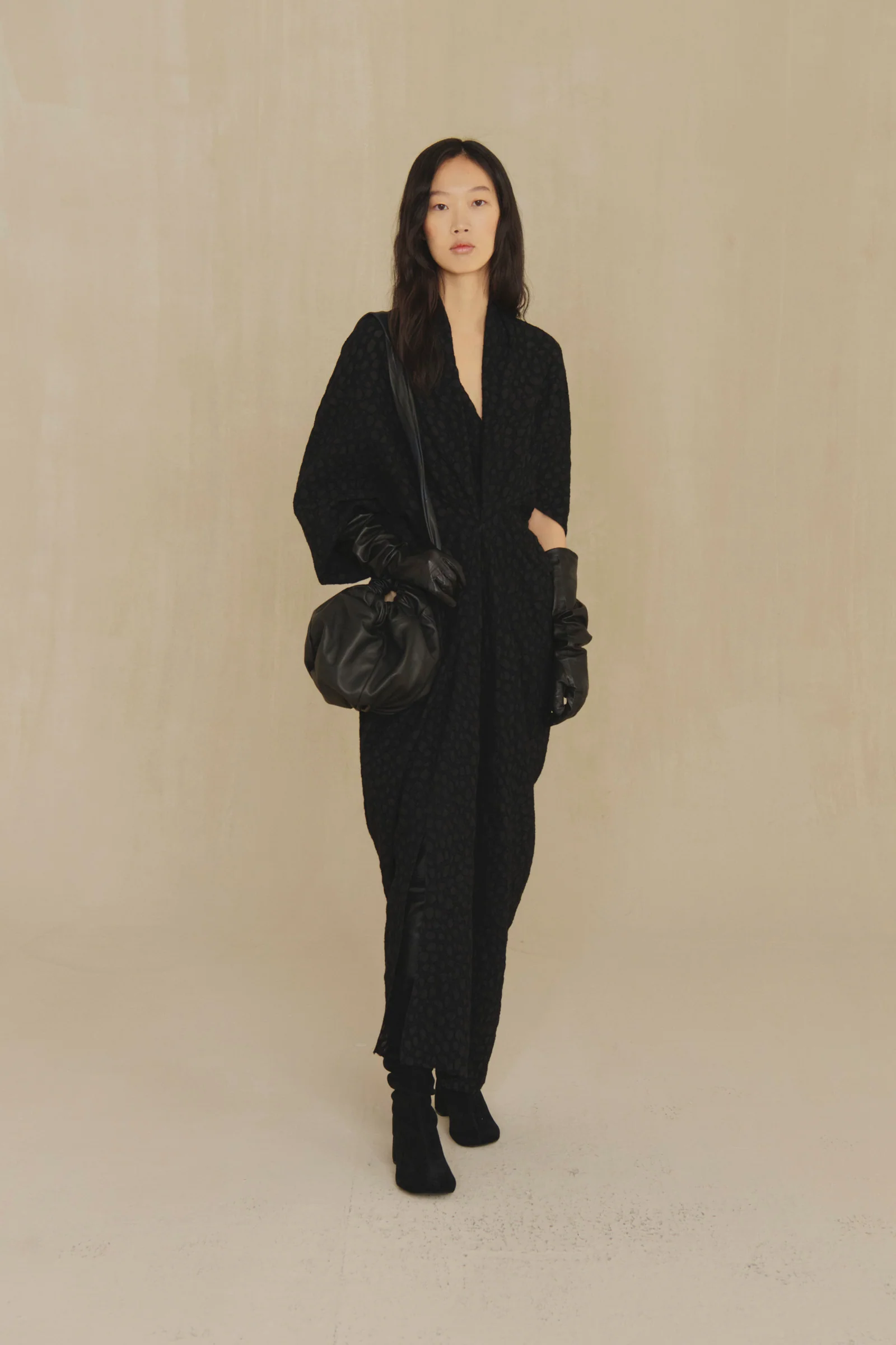 Black dress, full body view