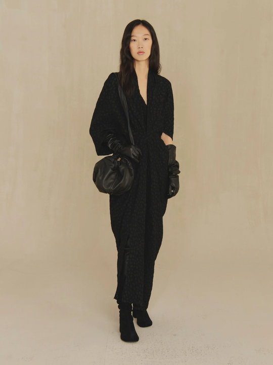 Black dress, full body view