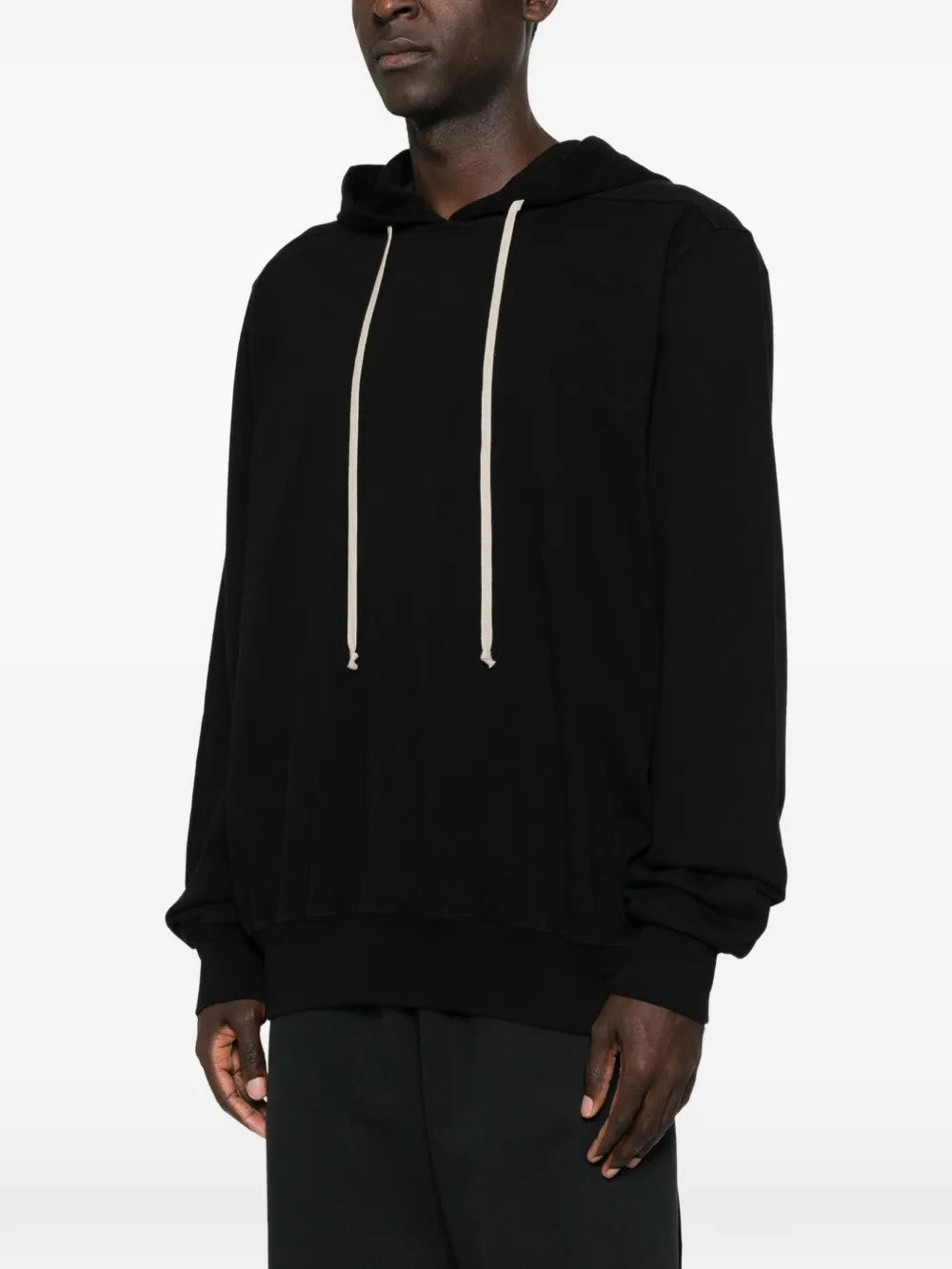 Black hoodie, full body view