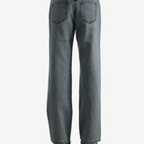 Blue pants worn by a person,showing the pants' fit