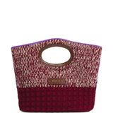 Burgundy bag, front view